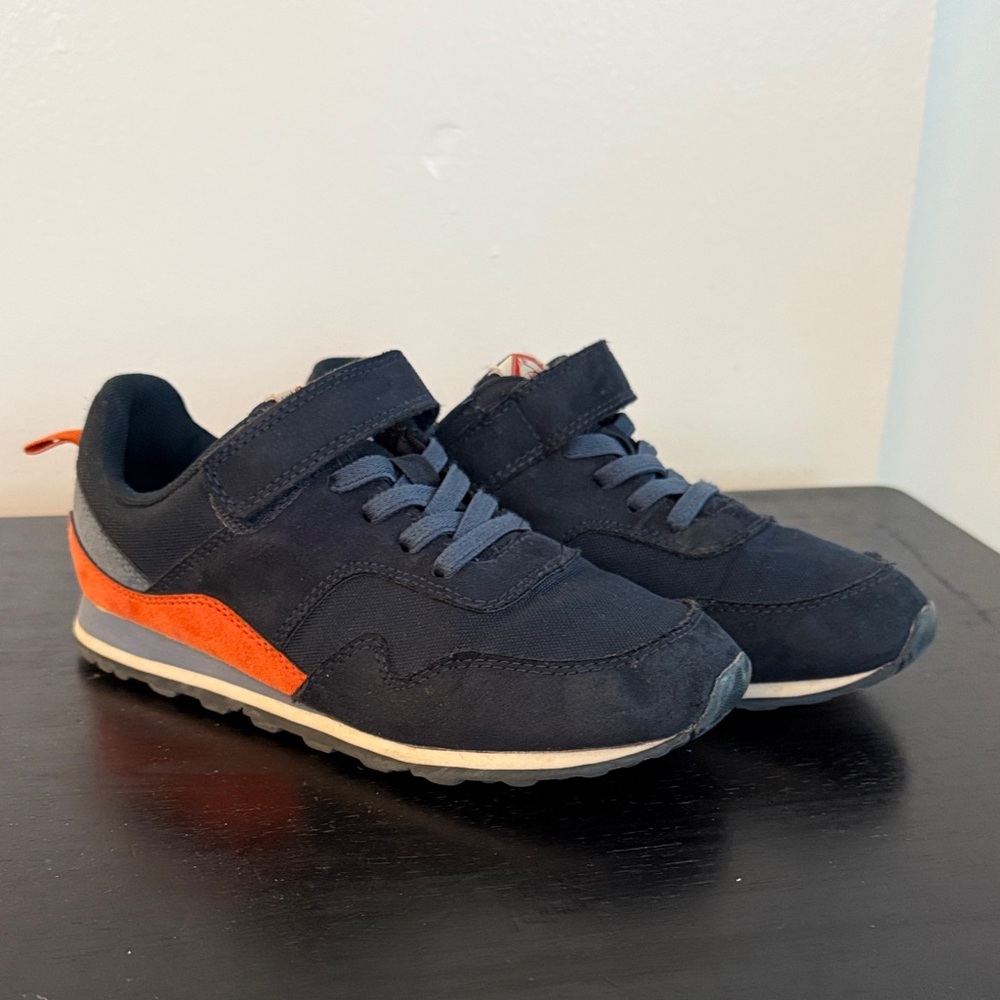 Kids H&M Navy and Orange Sneakers